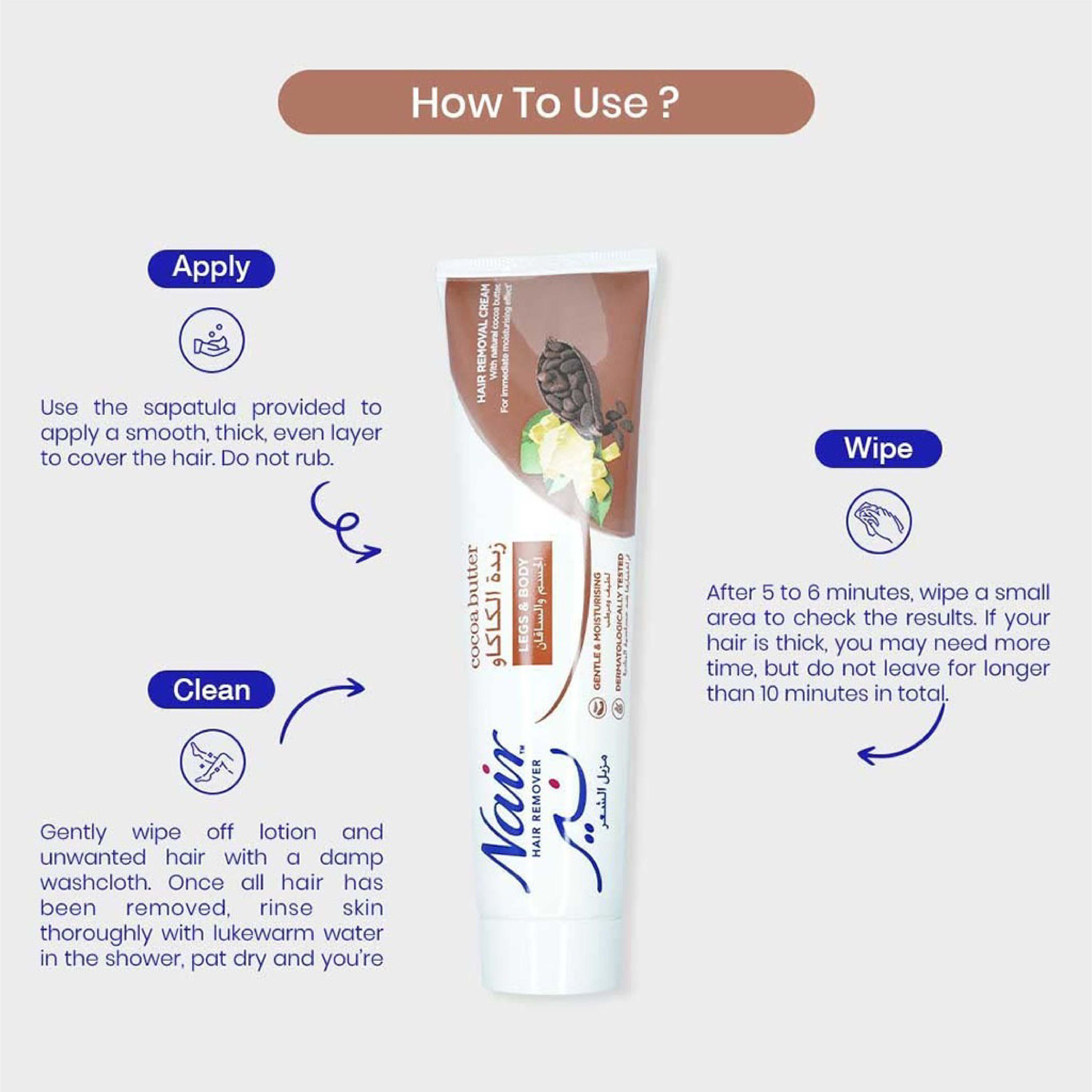 Nair, Rose tube hair removal cream, Gentle hair removal cream with rose scent, 110 ml