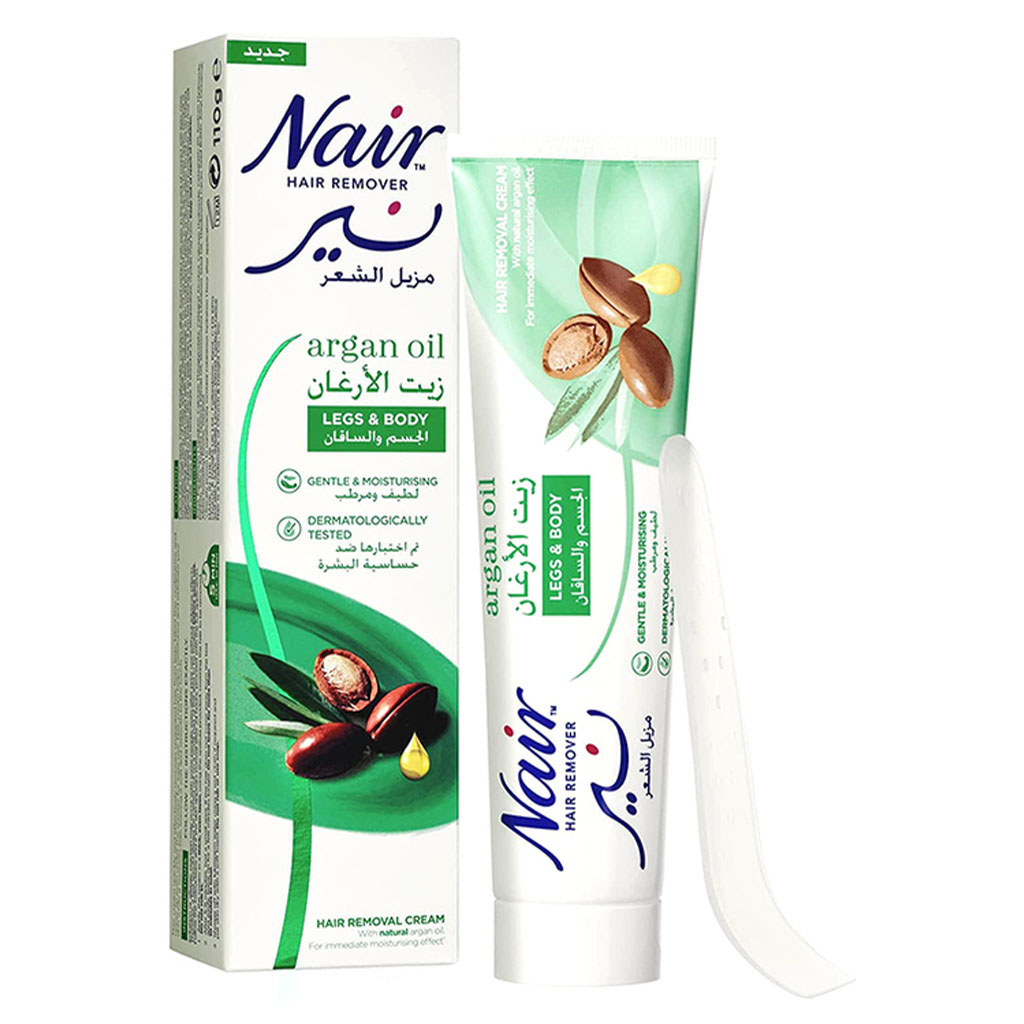 Nair, Hair Remover with Argan Oil, Nourishing hair removal cream with argan oil, 110ml