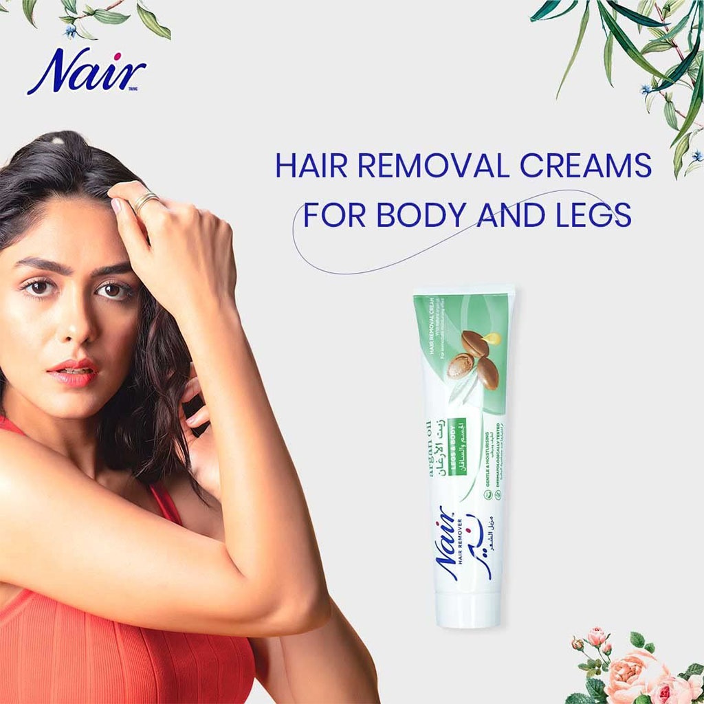 Nair, Hair Remover with Argan Oil, Nourishing hair removal cream with argan oil, 110ml