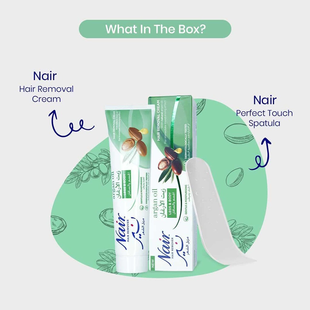 Nair, Hair Remover with Argan Oil, Nourishing hair removal cream with argan oil, 110ml