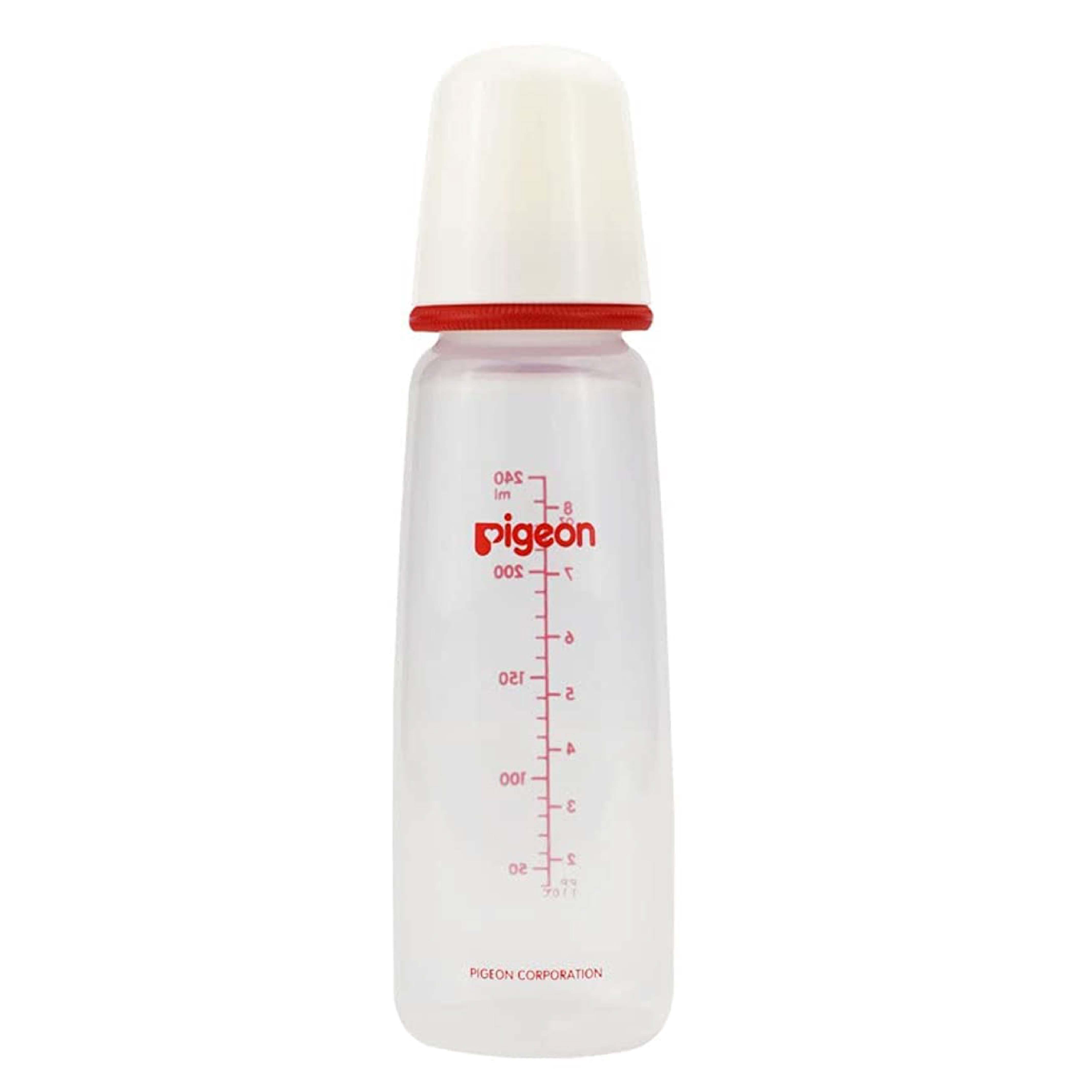 Pigeon Plastic Bottle White Cap 240 ml (Slim Neck)