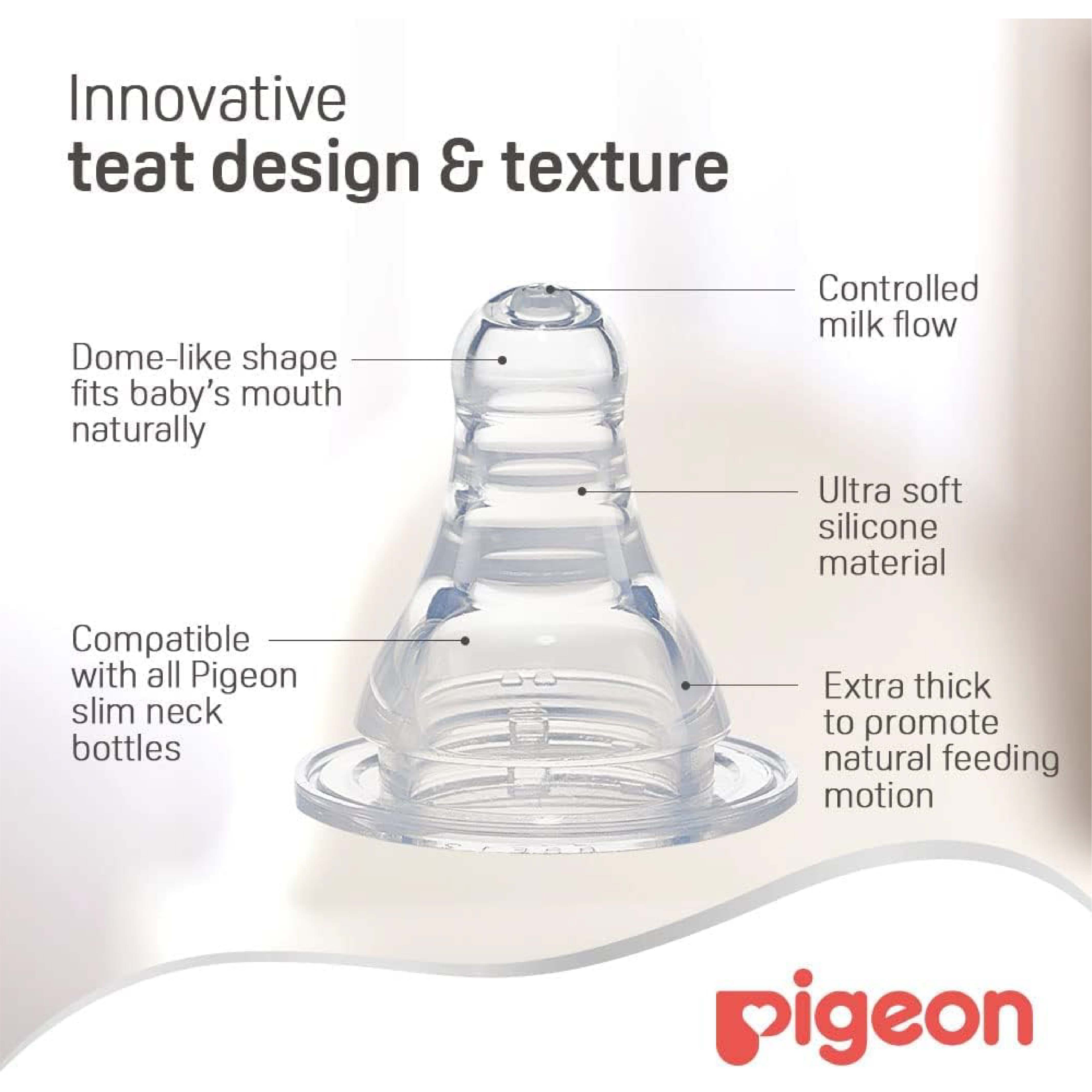 Pigeon Plastic Bottle White Cap 240 ml (Slim Neck)