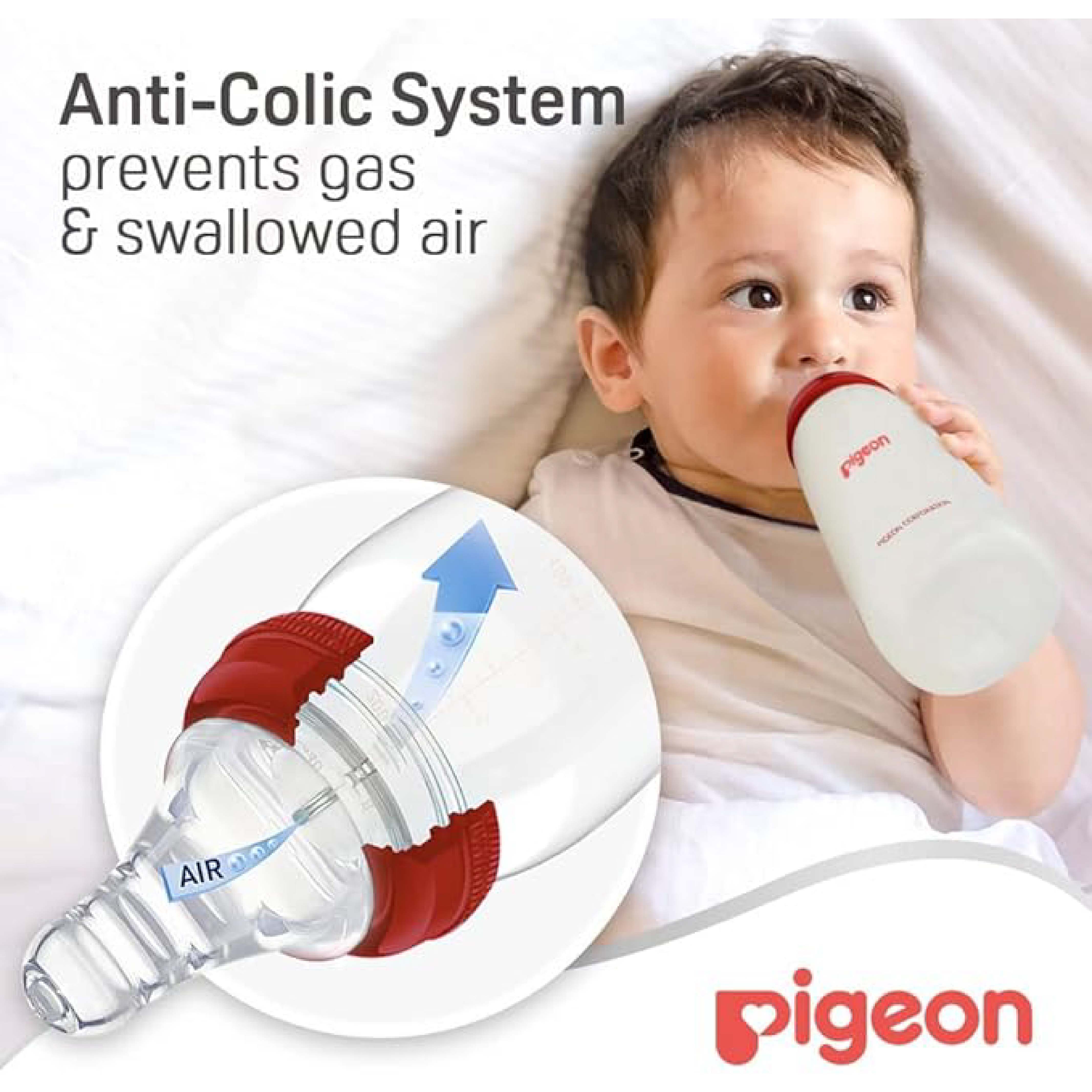 Pigeon Plastic Bottle White Cap 240 ml (Slim Neck)