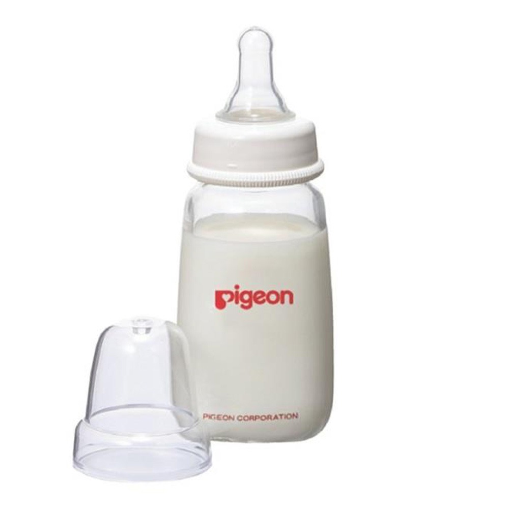 Pigeon, Glass Baby Feeding Bottle K4, Sturdy glass bottle for infant feeding, 120 ml