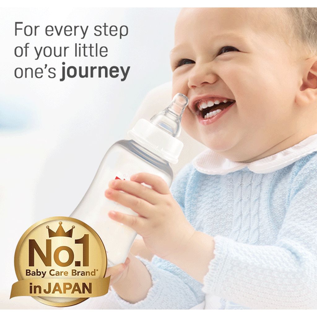 Pigeon, Flexible Streamline Plastic Bottle, Baby feeding bottle with ergonomic design, 250 ml