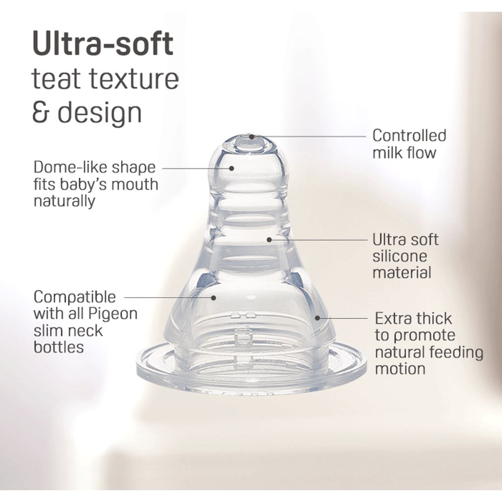 Pigeon, Flexible Streamline Plastic Bottle, Baby feeding bottle with ergonomic design, 250 ml
