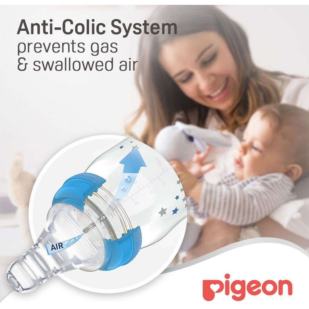 Pigeon, Flexible Streamline Bottle Decorated, Soft flexible baby feeding bottle, 150 ml