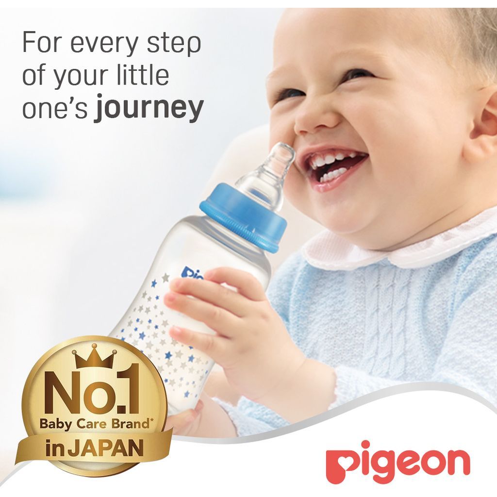 Pigeon, Flexible Streamline Bottle Decorated, Soft flexible baby feeding bottle, 150 ml