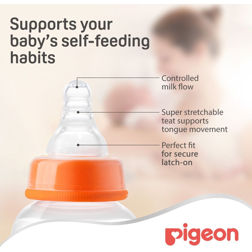 Pigeon, KPP Wide Neck Plastic Bottle, Easy to clean feeding bottle, 330 ml