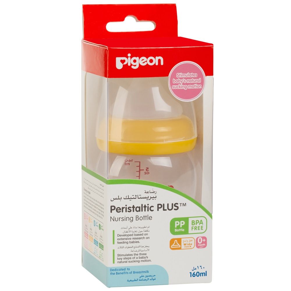 Pigeon Softouch Plastic Bottle, 160 Ml (Wide Neck)