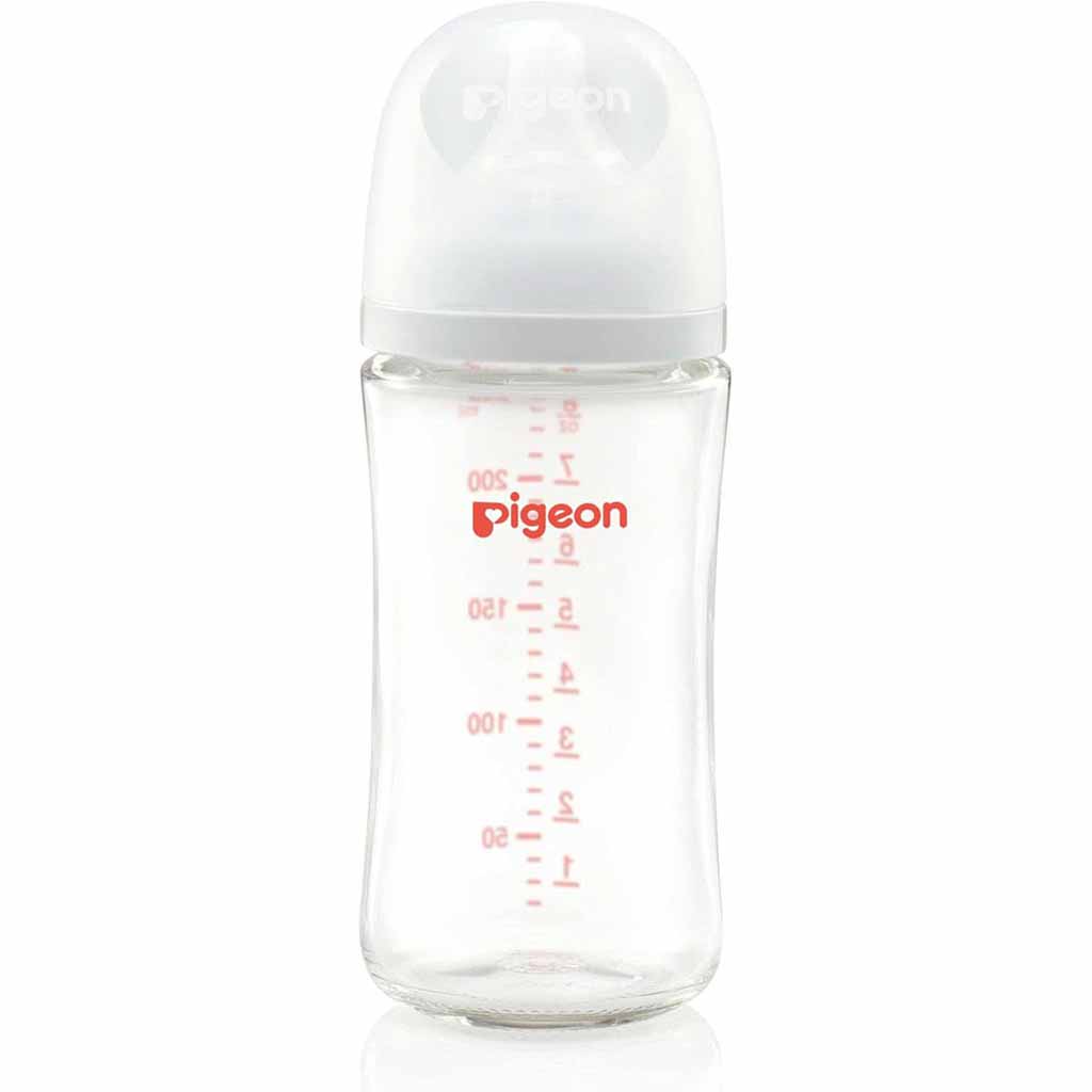 Pigeon, Softouch Glass Bottle Wide Neck, Glass feeding bottle with wide neck design, 160ml