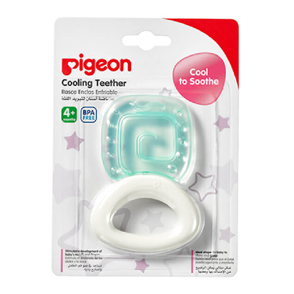 Pigeon, Cooling Teether Square, Soothing teether for baby gum relief
