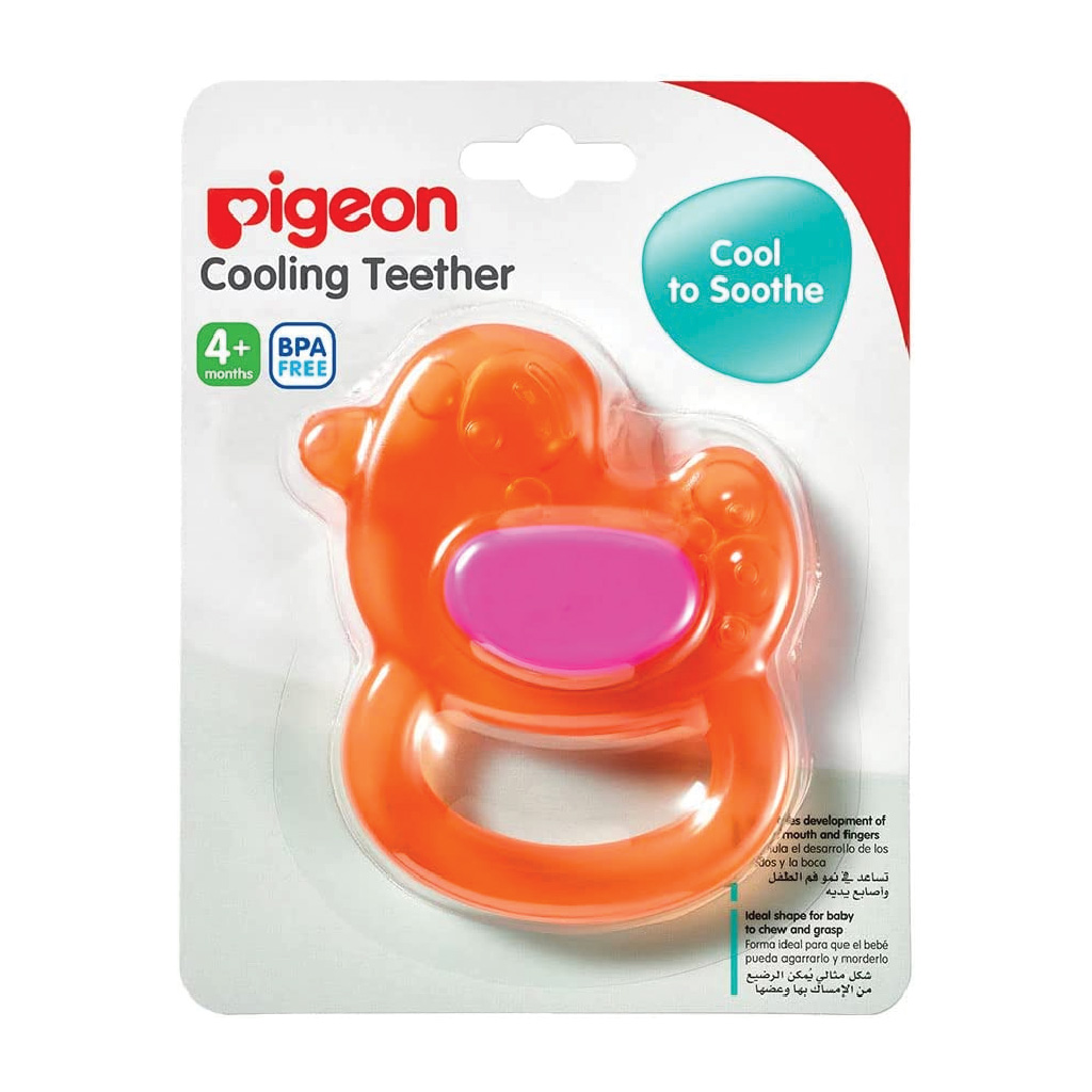 Pigeon, Cooling Teether Square, Soothing teether for baby gum relief