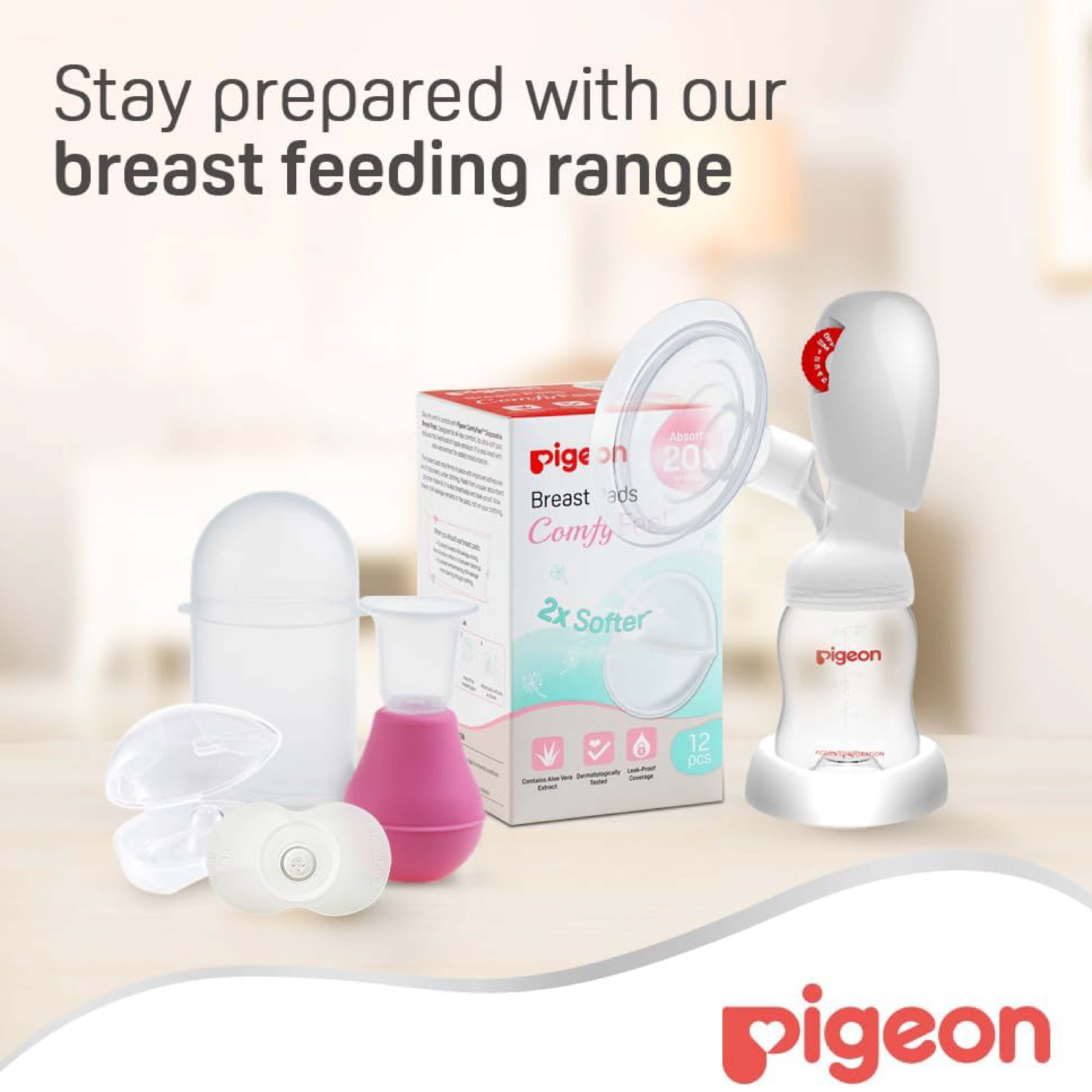 Pigeon, Breast pads comfy feel, Soft absorbent pads for leak protection, 12 pcs