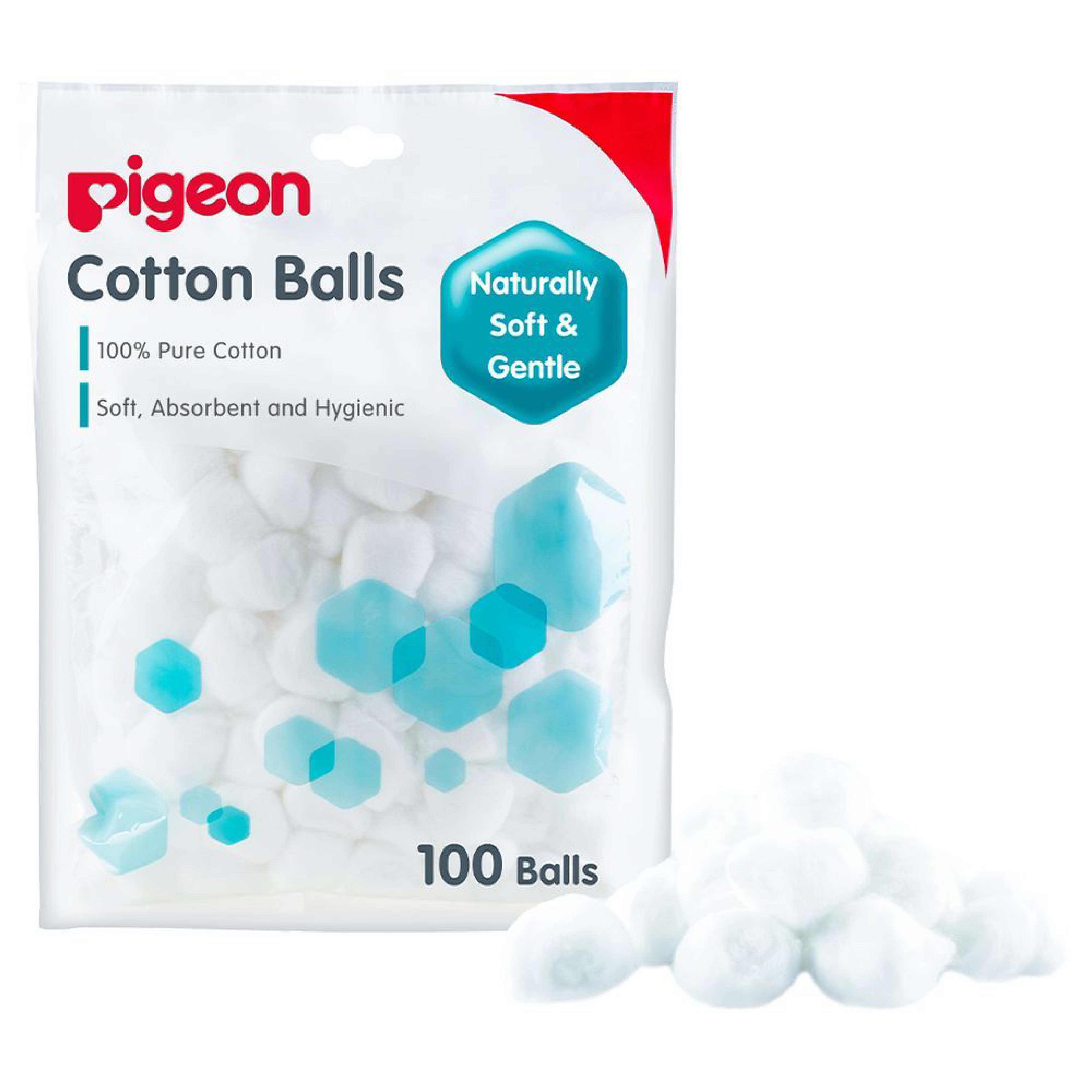 Pigeon, Cotton Balls, Soft cotton balls for baby care, quantity not specified