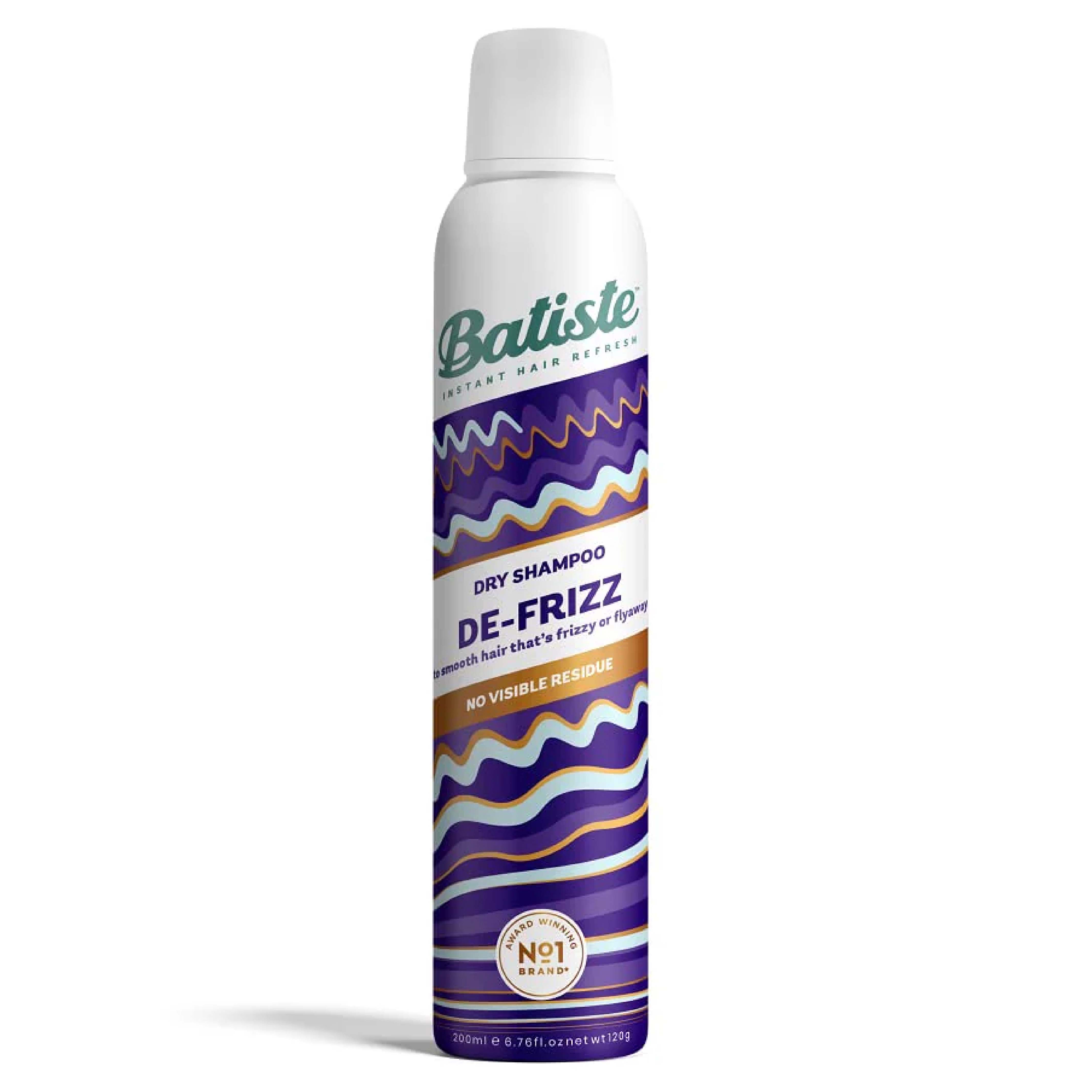 Batiste, Dry Shampoo Hair Benefits De-Frizz, Dry shampoo that reduces frizz and refreshes hair, 200 ml
