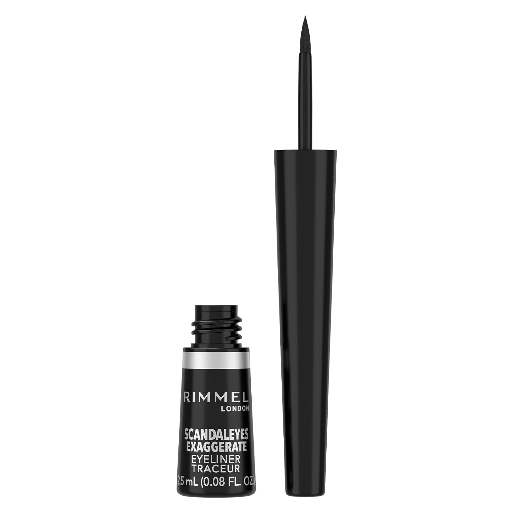 Rimmel London, Exaggerate Liquid Eyeliner, Precision long-lasting black eyeliner, 001 black 2.5ml