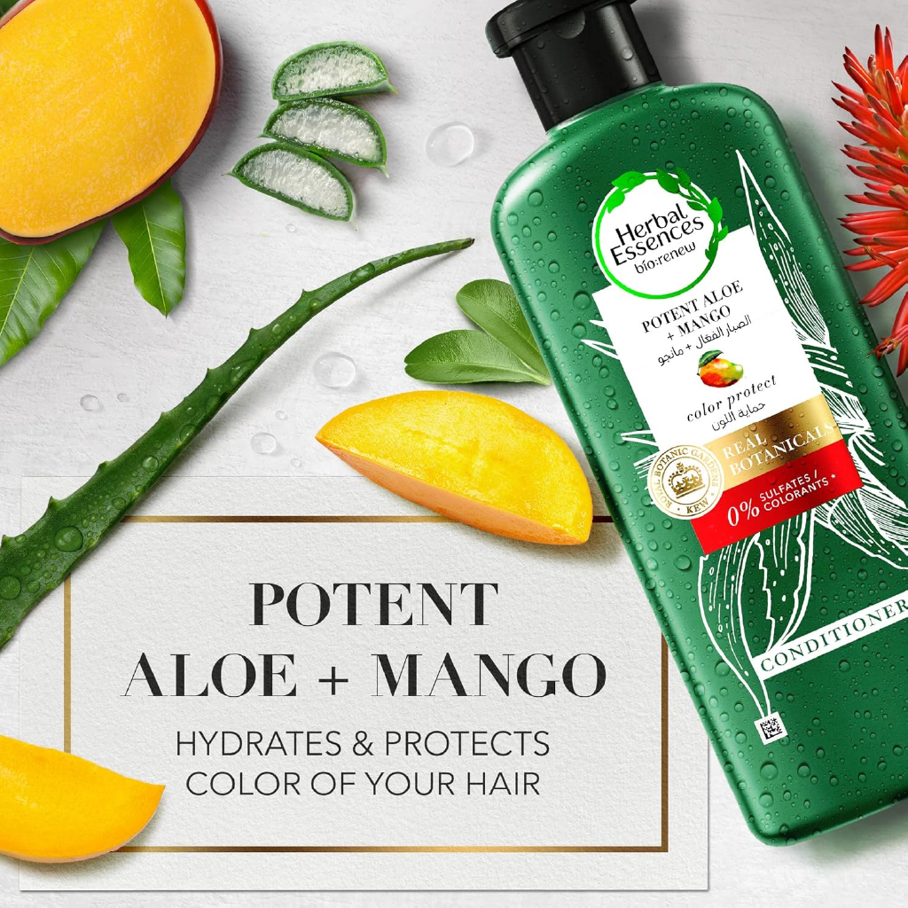 Herbal Essences, Aloe & Mango Conditioner, Hydrating and smoothing hair conditioner, 400ml