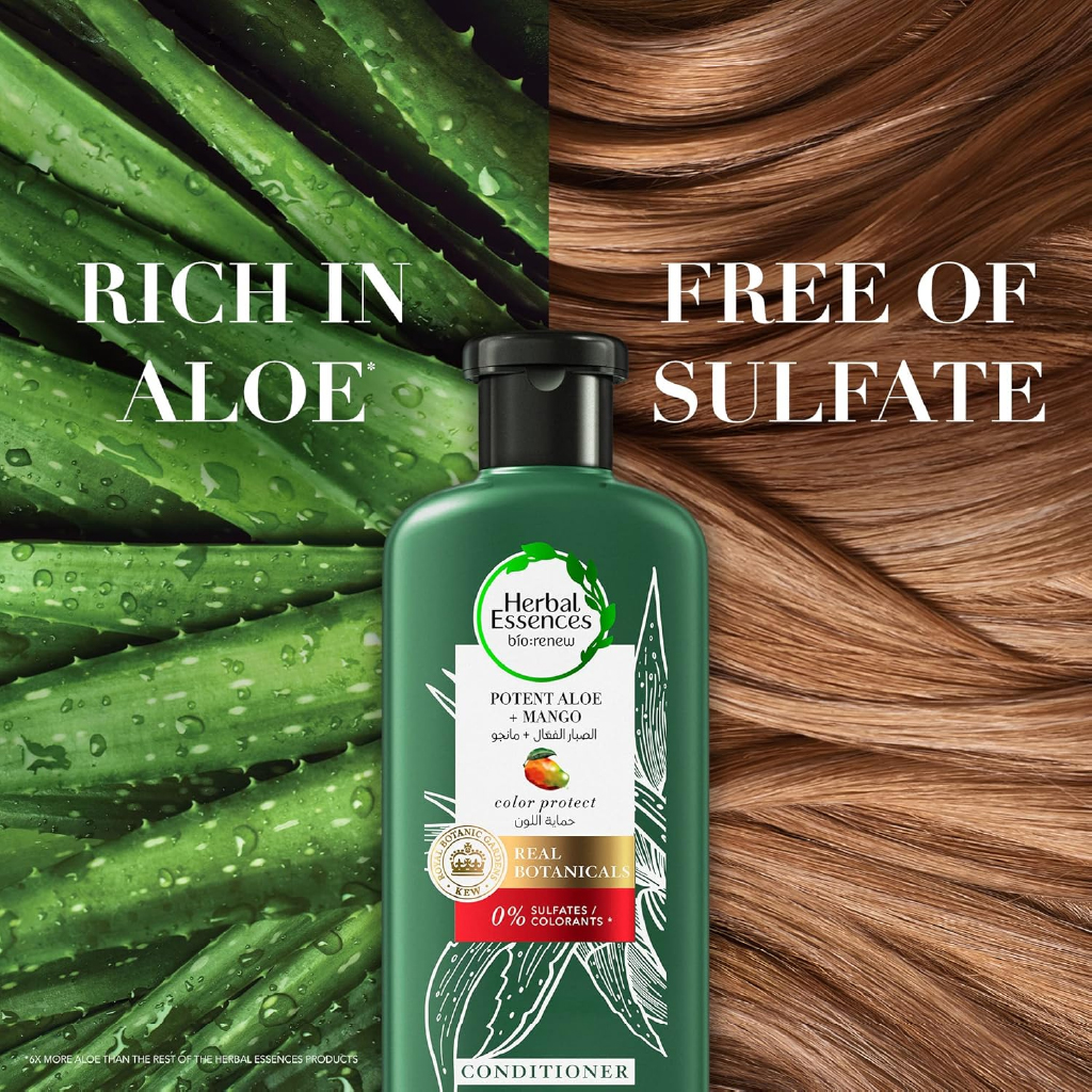 Herbal Essences, Aloe & Mango Conditioner, Hydrating and smoothing hair conditioner, 400ml
