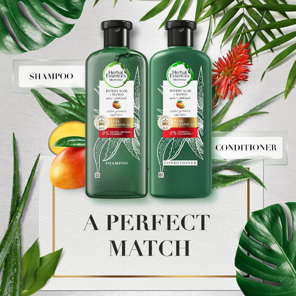 Herbal Essences, Aloe & Mango Conditioner, Hydrating and smoothing hair conditioner, 400ml