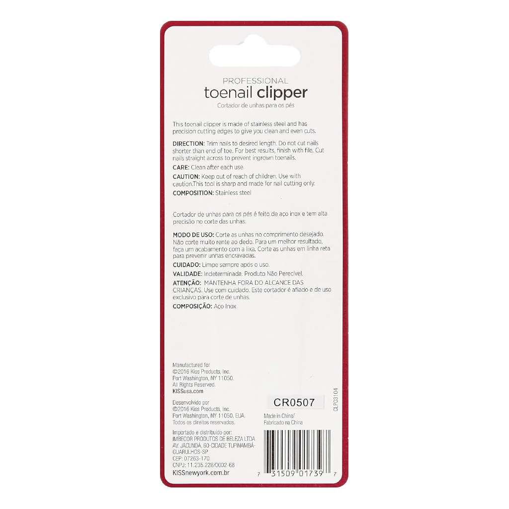 Kiss, Nail Clipper CLP03, Precision nail clipper for clean cuts