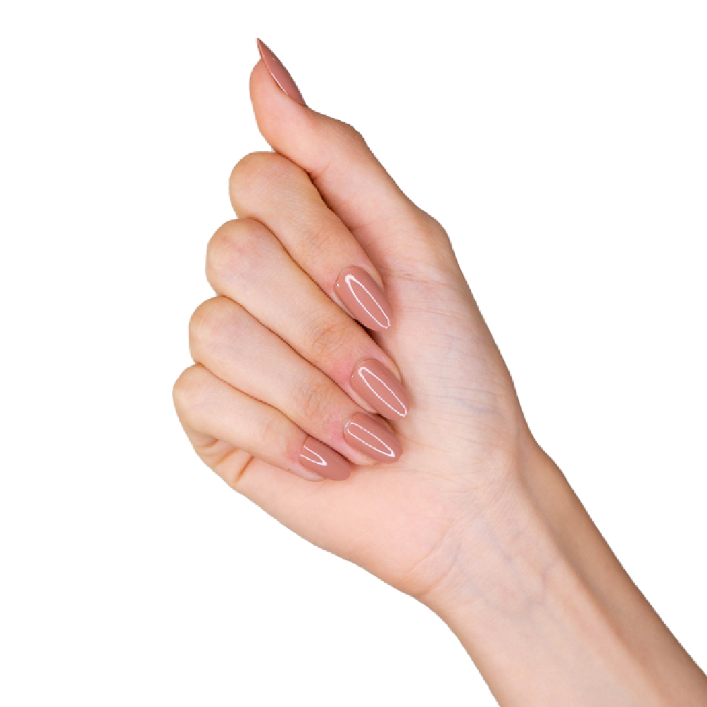 Loca Nails, Oval Shape Press-On Nails, Natural oval shaped press-on nails, 24 nails