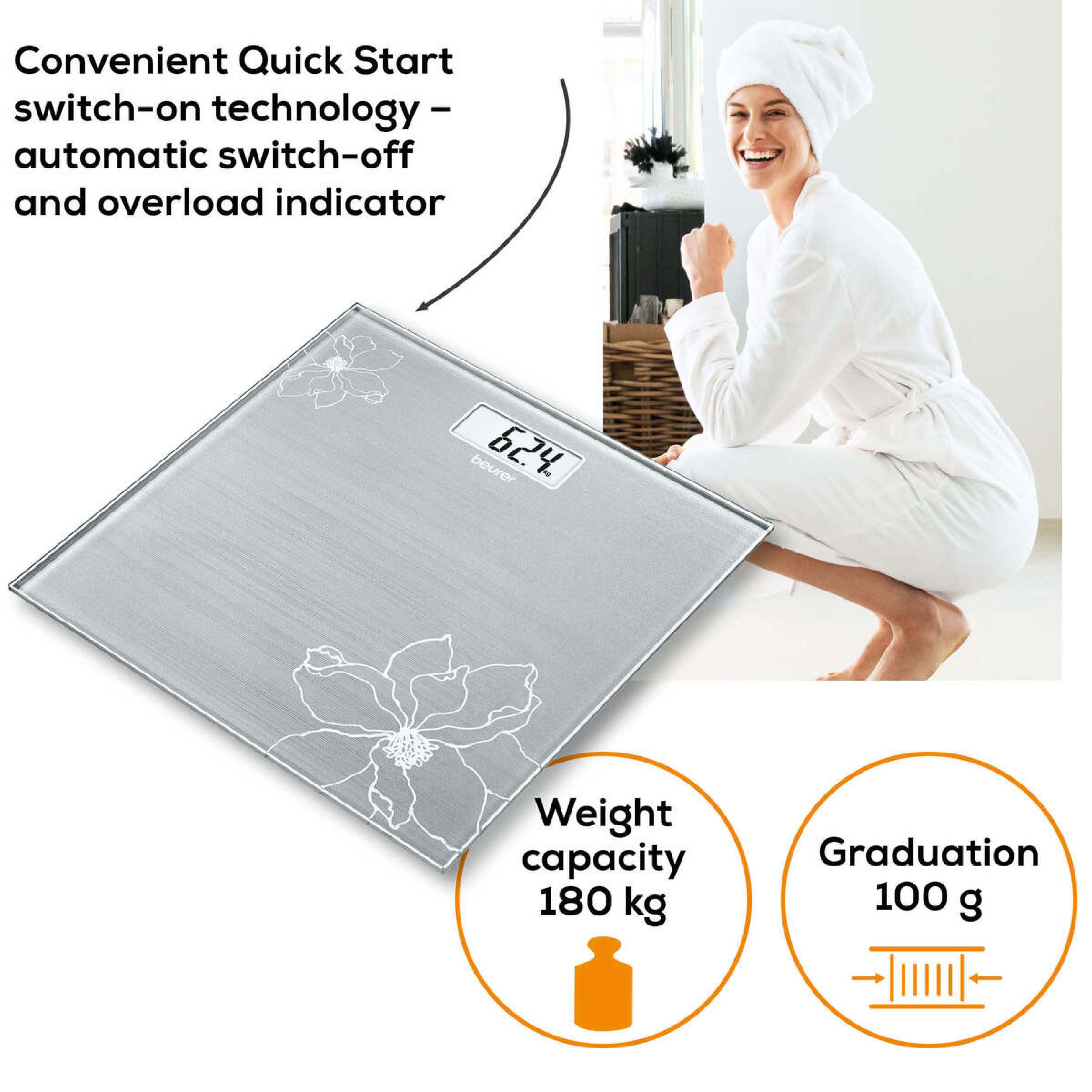 Beurer Gs 10 Glass Scale With Easy To Read Lcd Black