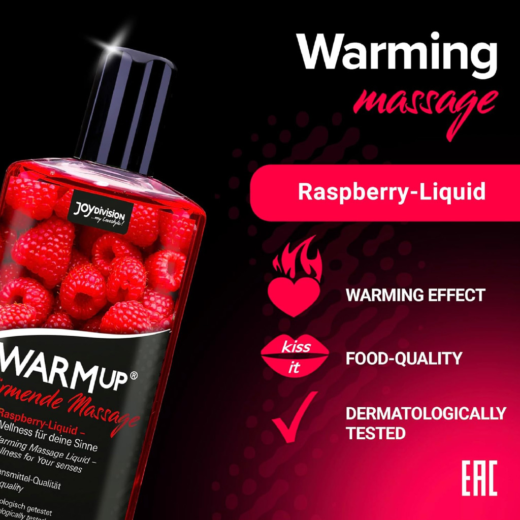 Joy Division Warm Up Raspberry, Massage Oil 150 ml