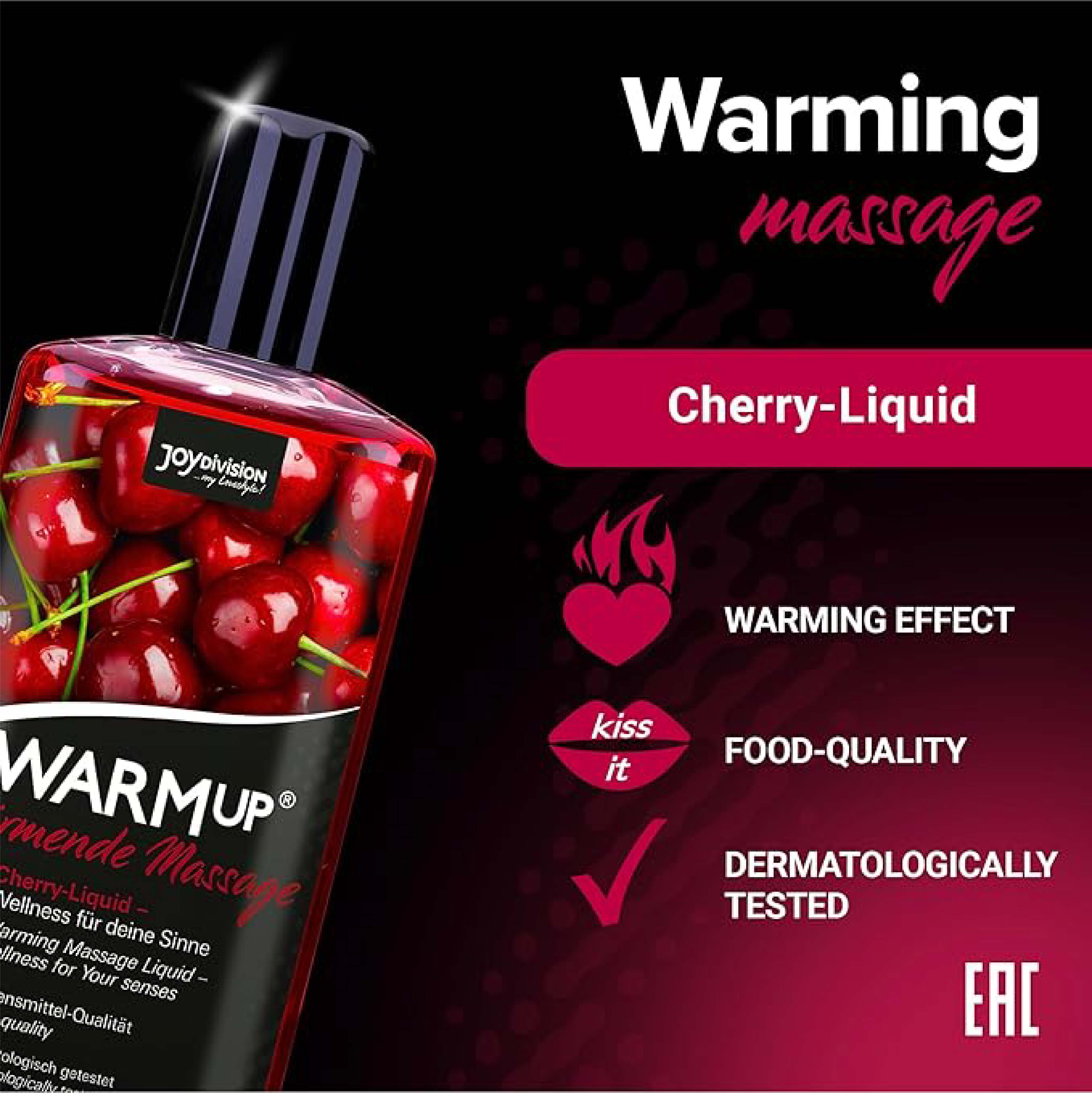 Joy Division Warm Up Cherry, Massage Oil 150 ml