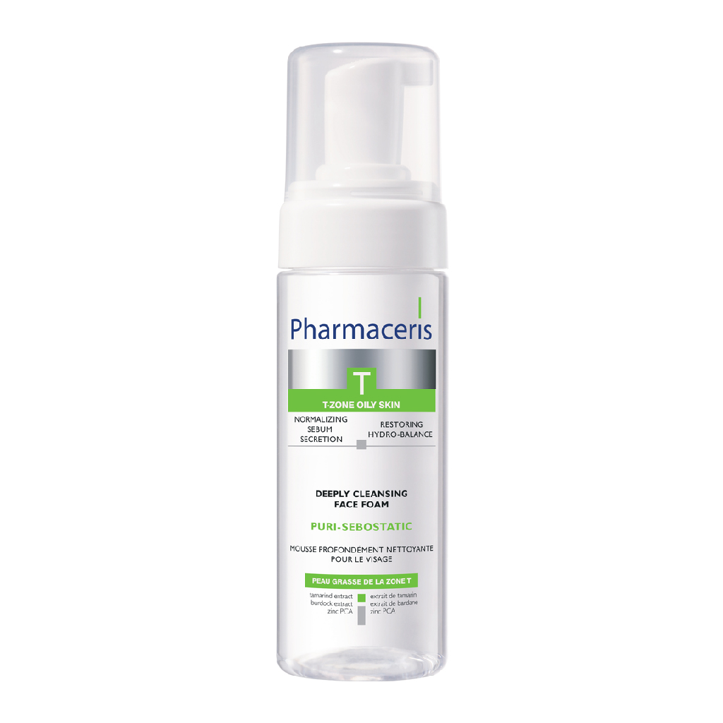 Pharmaceries, Puri-Sebostatic Deeply Cleansing Foam, Deep cleansing foam for oily and acne-prone skin