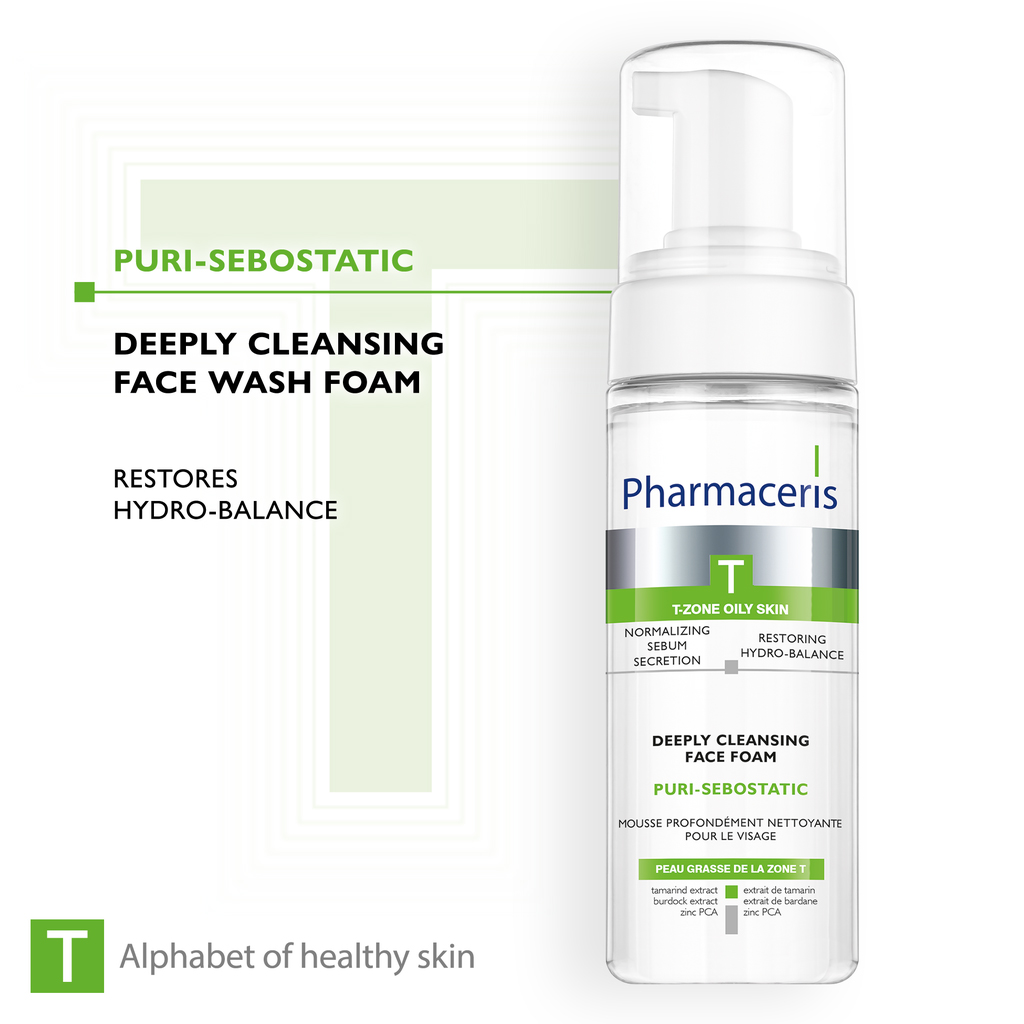 Pharmaceries, Puri-Sebostatic Deeply Cleansing Foam, Deep cleansing foam for oily and acne-prone skin