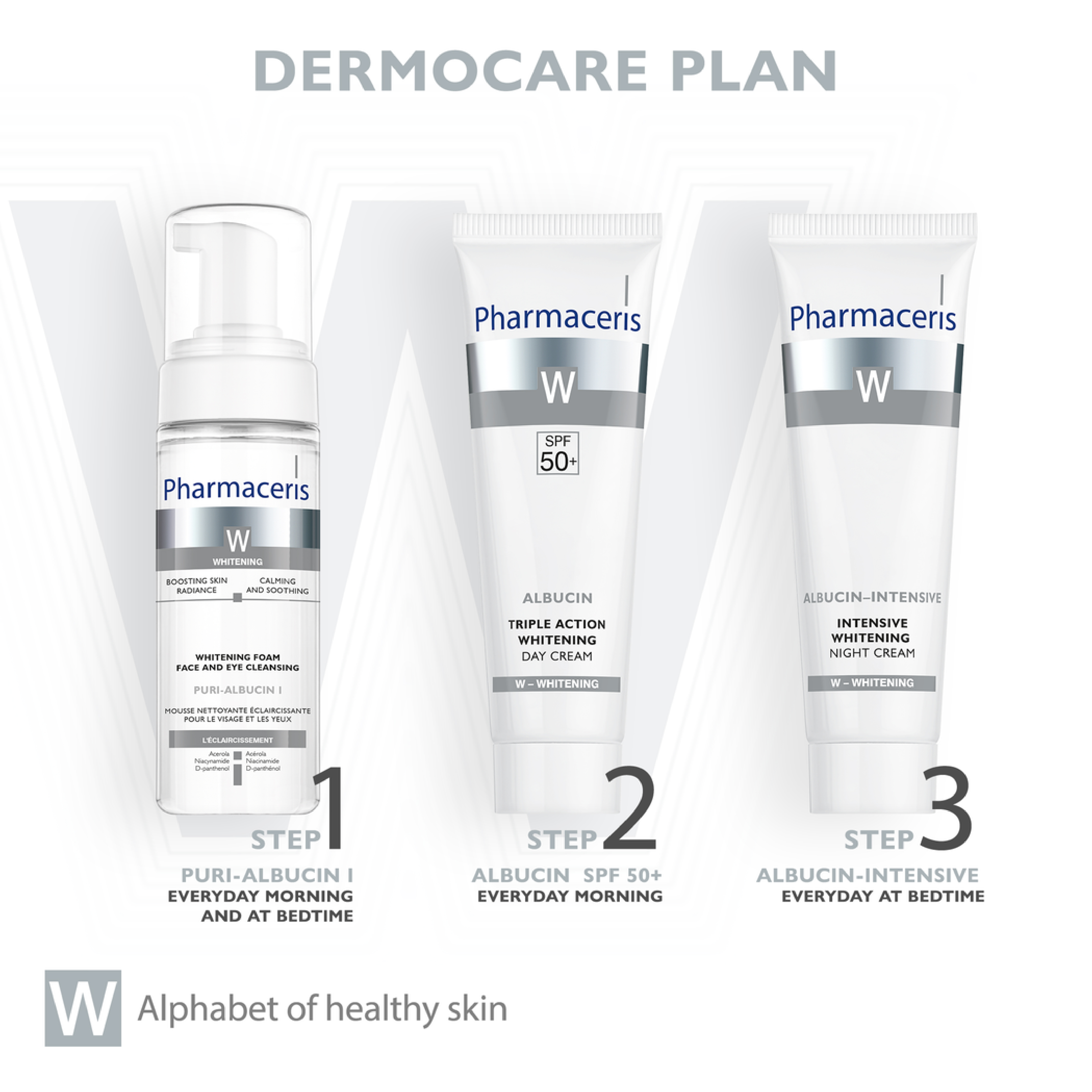 Pharmaceries, Albucin triple action skin lightening day cream SPF 50+, Skin brightening cream with high sun protection