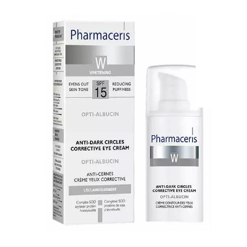 Pharmaceries, Opti-Albucin Anti-Dark Circles Corrective Eye Cream SPF 15, Brightening eye cream for dark circle reduction