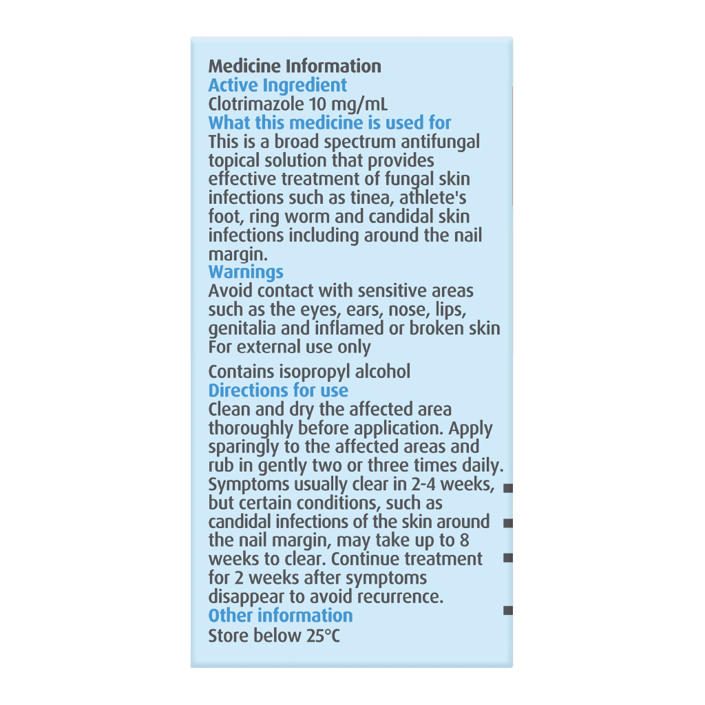 Canesten 1% Clotrimazole Solution For Fungal Infection 20ml