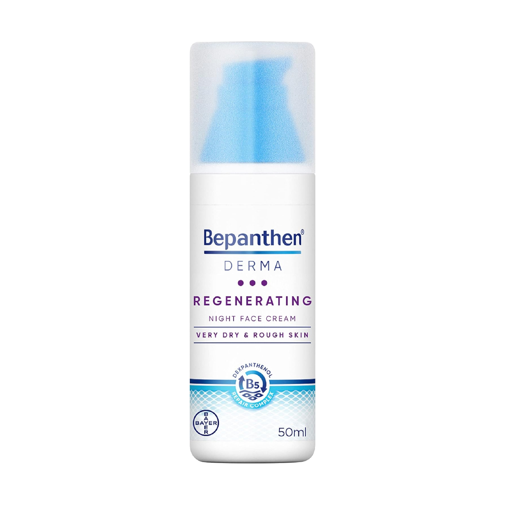Bepanthen, Regenerating Night Face Cream, Intensive skin repair and hydration cream, 50 ml