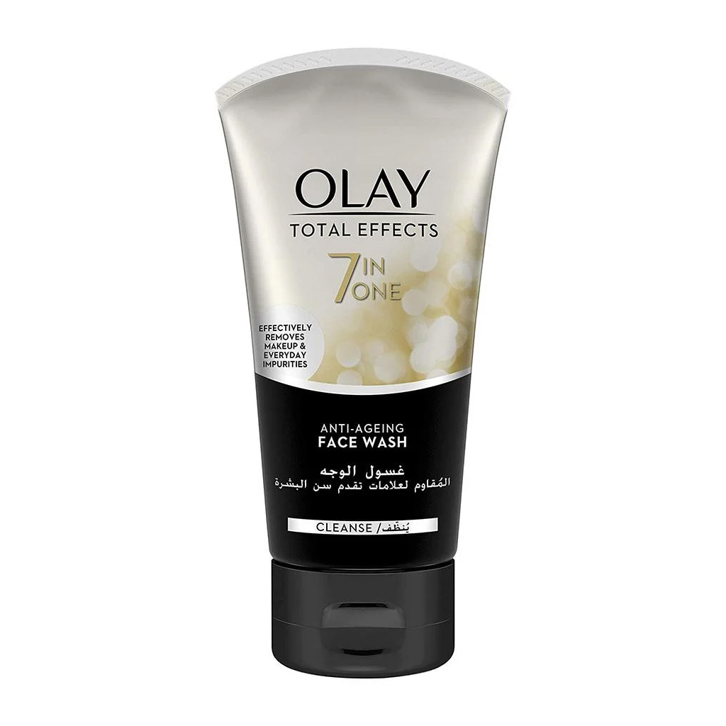 Olay, Total Effects 7-in-1 Face Wash, Anti-aging facial cleanser with gentle exfoliation, 150 ml
