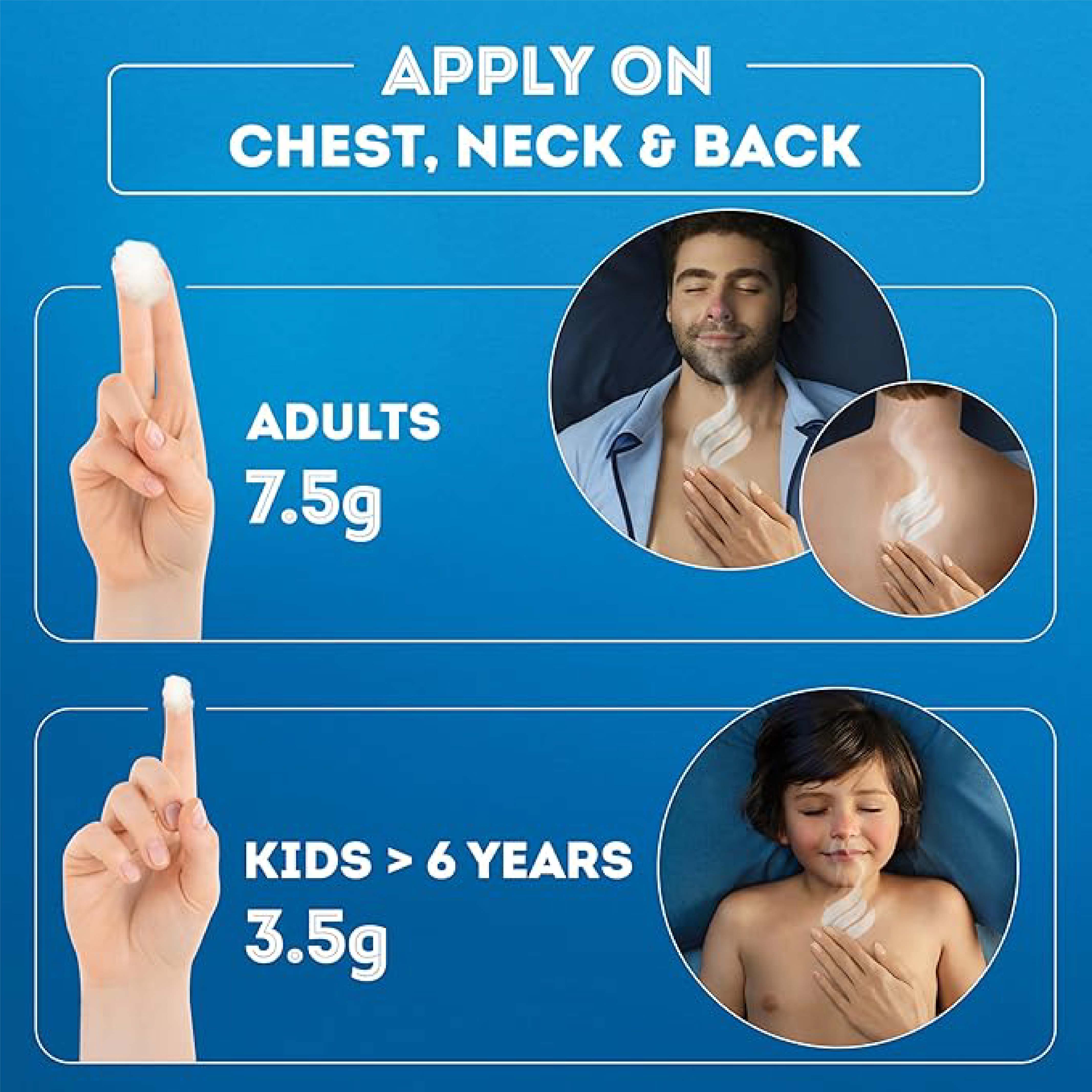 Vicks, Vaporub, Chest rub for cold relief and congestion, 100 g