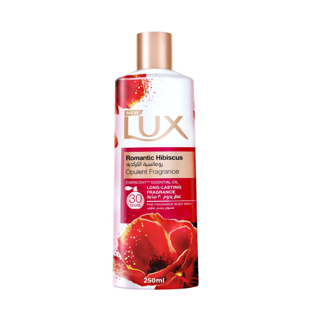 Lux, Hibiscus body wash Euphoria, Refreshing floral scented body wash for smooth skin, 250 ml