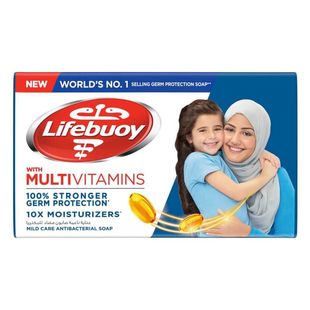 Lifebuoy, Mild Care Soap Bar, Gentle moisturizing cleansing soap bar, 70 g