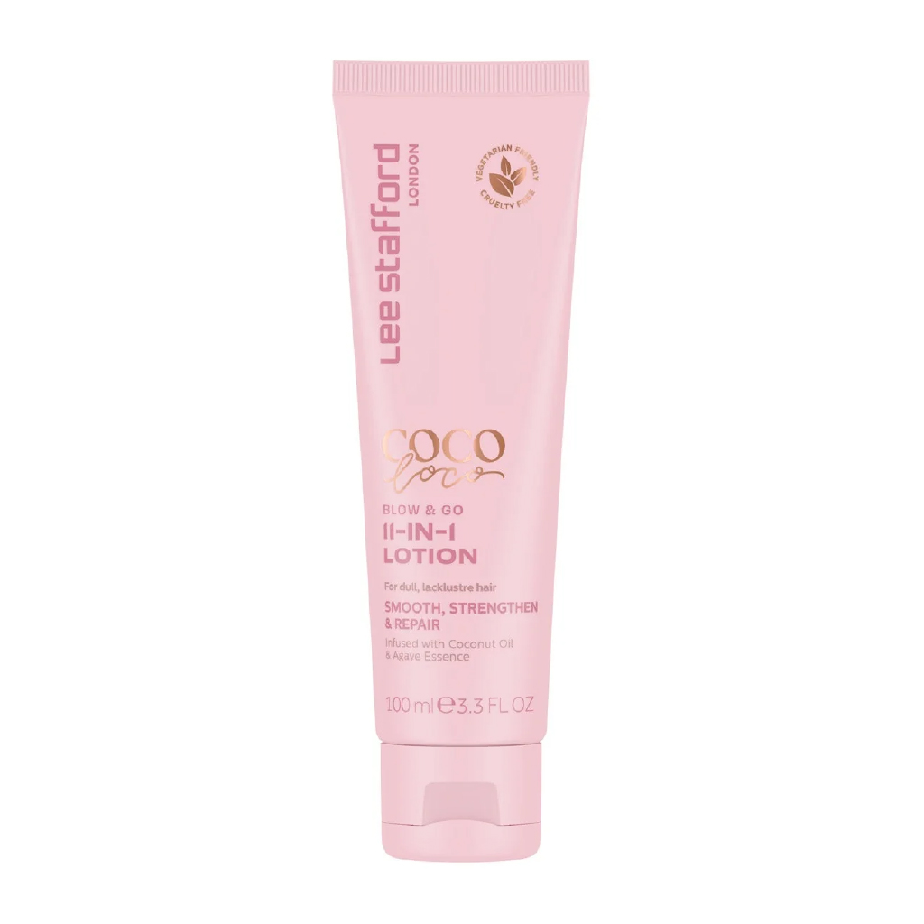 Lee Stafford, Coco Loco Blow & Go Genius Lotion, Heat protectant and styling lotion, 100ml