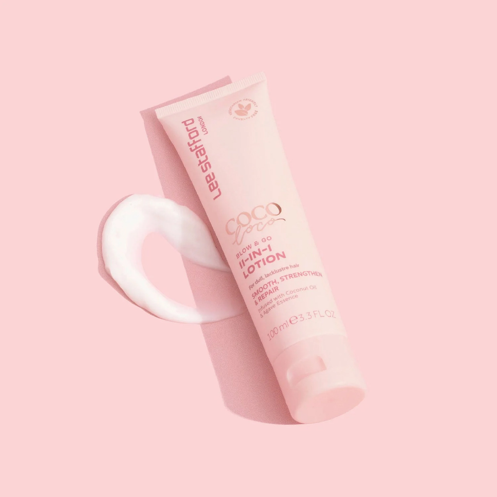 Lee Stafford, Coco Loco Blow & Go Genius Lotion, Heat protectant and styling lotion, 100ml