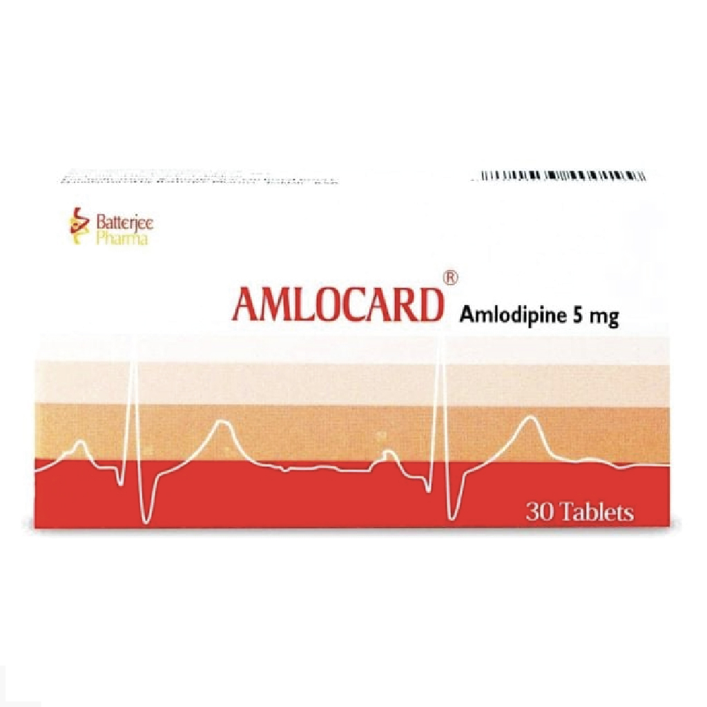Amlocard Amlodipine 5mg 30 Tablets