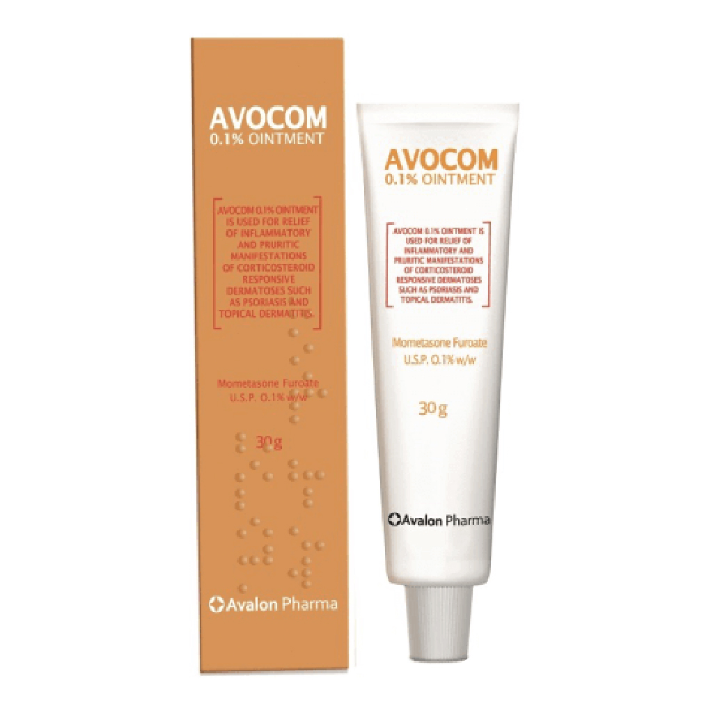 Avocom, 0.1% Ointment, Anti-inflammatory ointment for skin irritation relief, 30 g