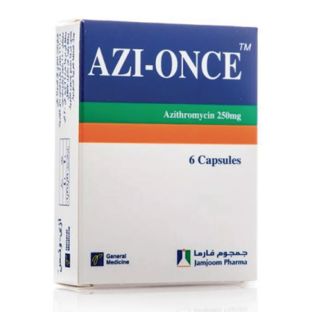 Azi-Once Azithromycin 250mg 6 Capsules