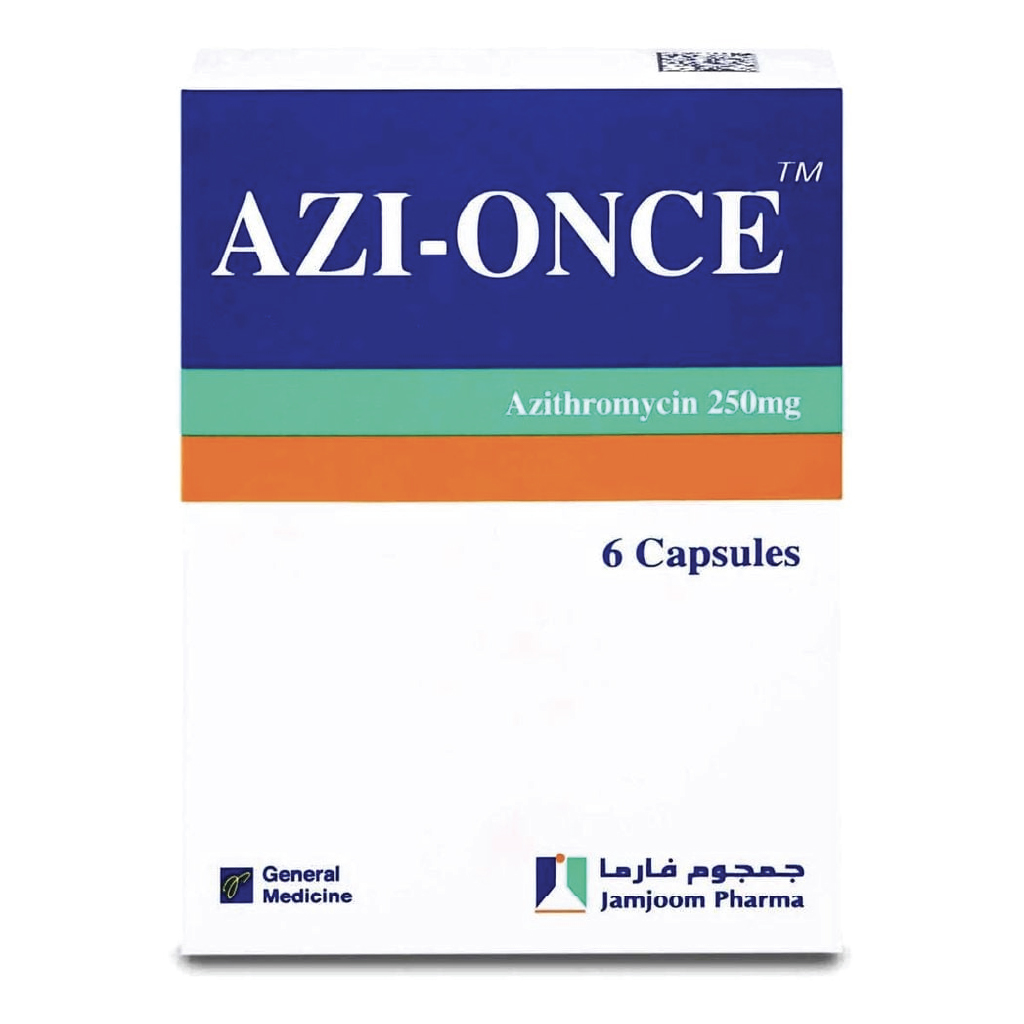 Azi-Once Azithromycin 250mg 6 Capsules