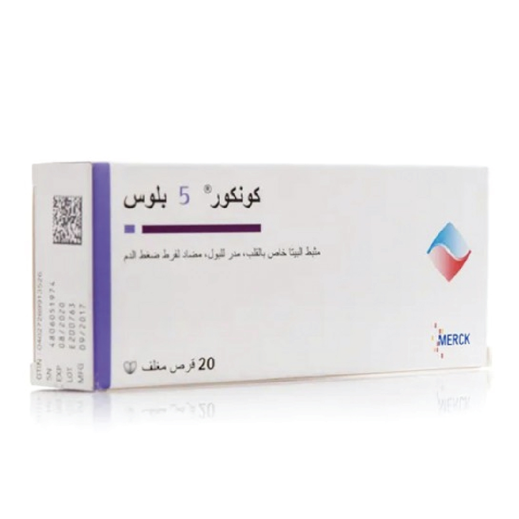 Concor, 5 Plus tablets, Medication for hypertension and heart conditions, 20 tablets