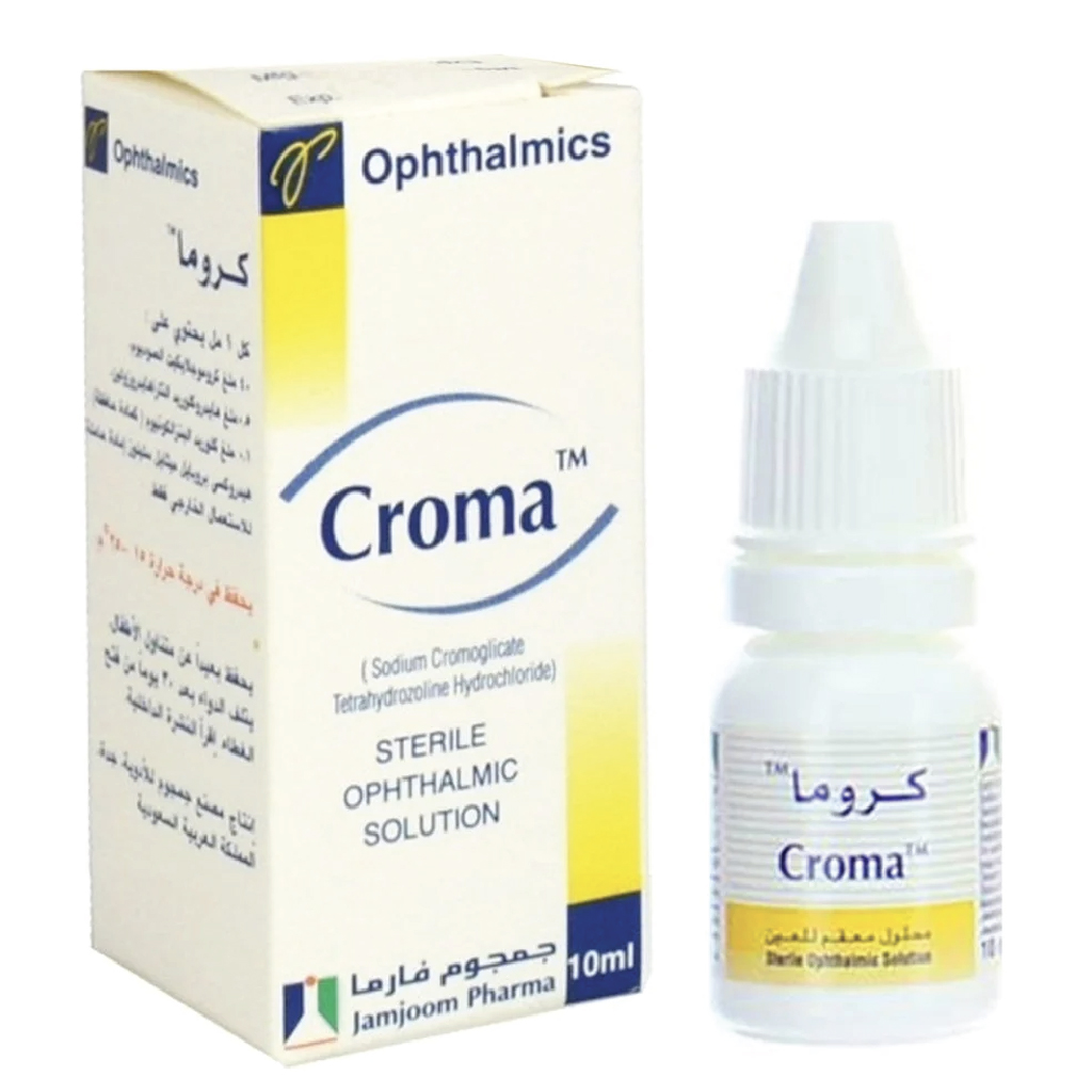 Croma, Sterile Ophthalmic Solution, Sterile eye drops for irritation relief, 10ml