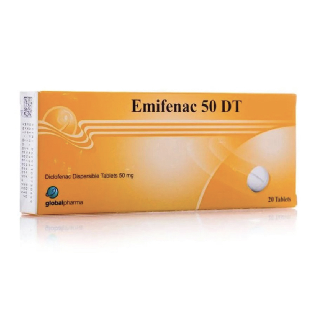 Emifenac 50 DT Diclofenac Dispersible 50mg 20 Tablets