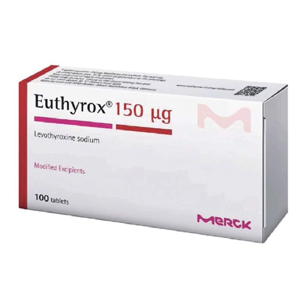 Euthyrox, 100 mcg Tablets, Thyroid hormone replacement tablets