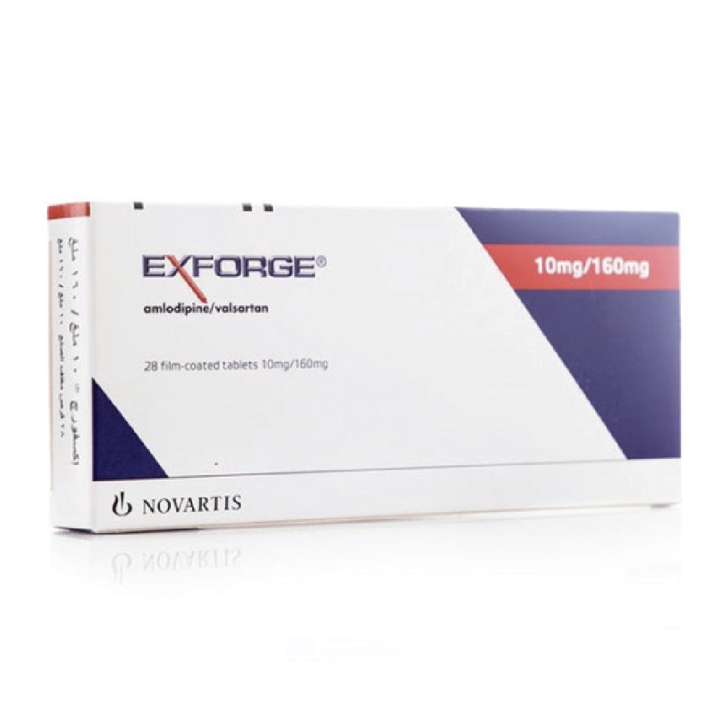Exforge, 10/160 mg tablets, Combination medication for hypertension management, 28 tablets